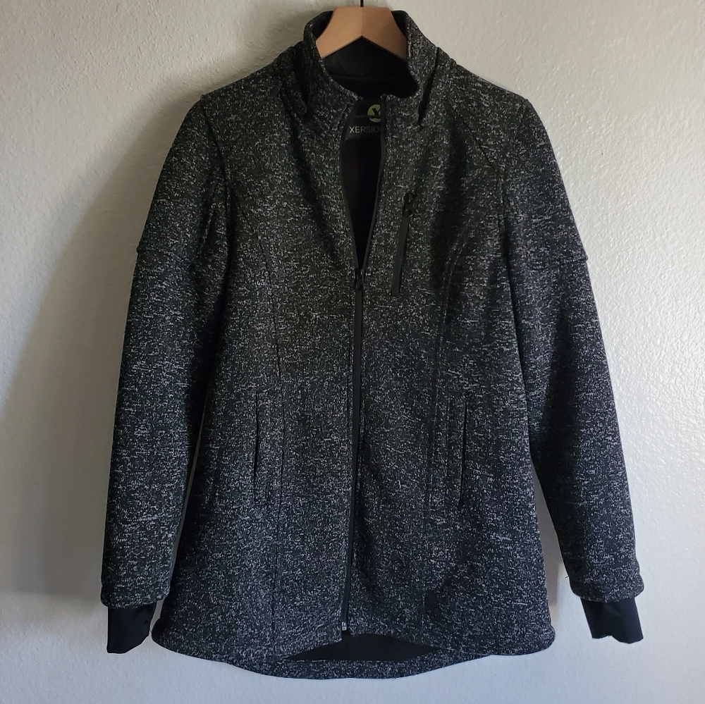 Black and White Xersion Performance Winter Coat Jacket